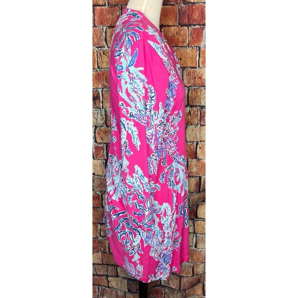 Lilly Pulitzer Sarasota Tunic 3/4 Sleeve Dress Capri Pink Samba Women’s XS - Picture 2 of 5